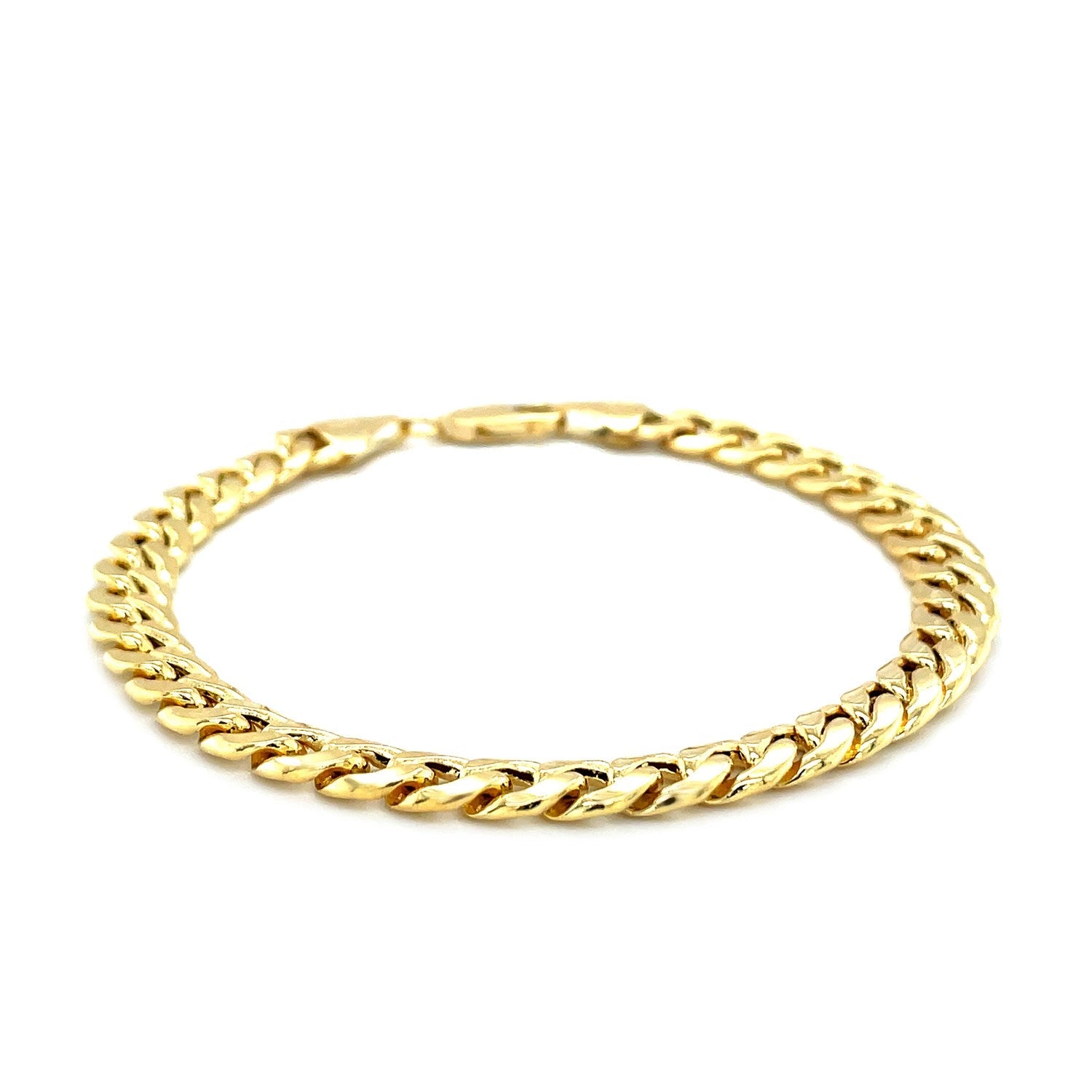 6.9mm 14k Yellow Gold Semi Solid Miami Cuban Bracelet by Bids.com