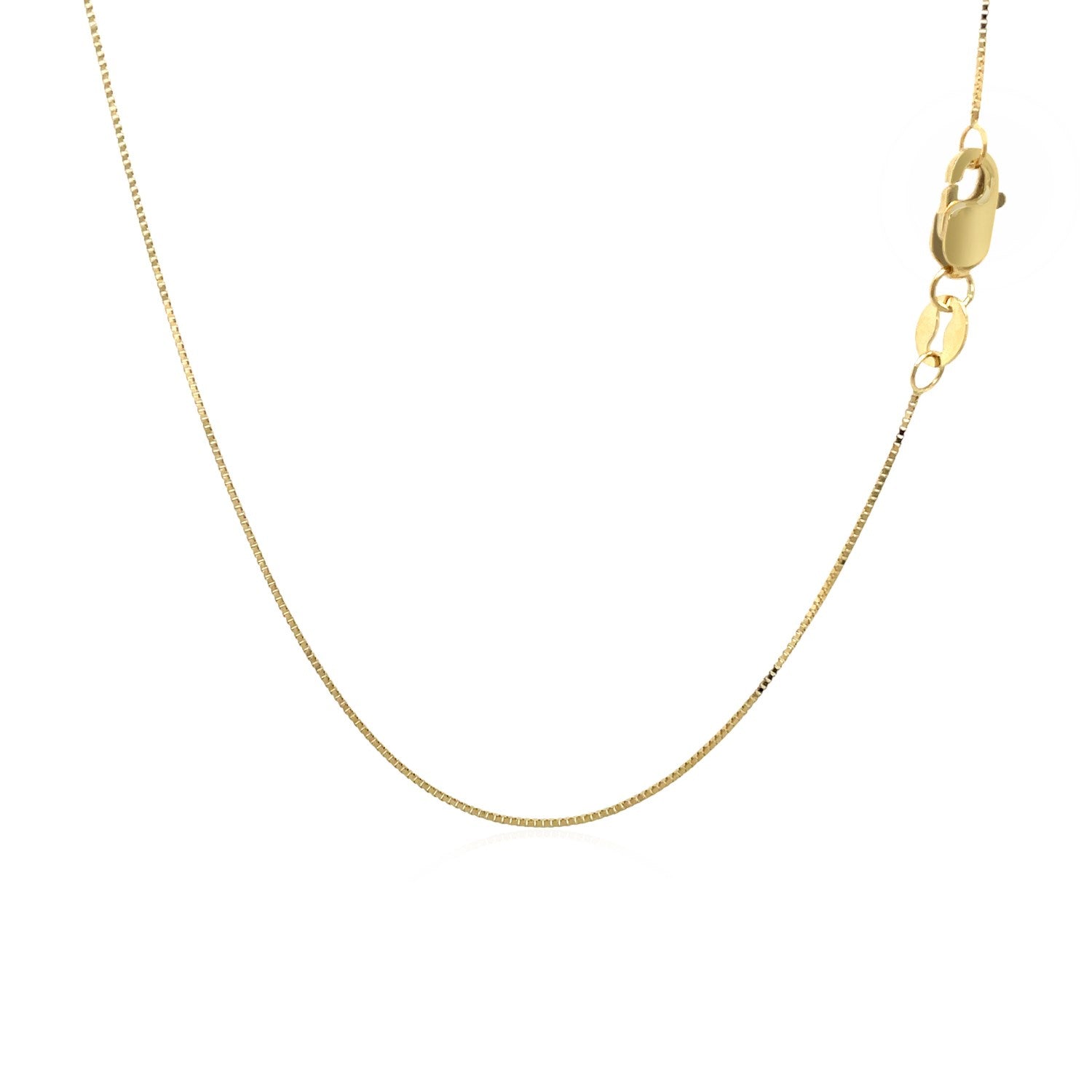 14k Yellow Gold Classic Box Chain (0.45 mm) - DestGlow