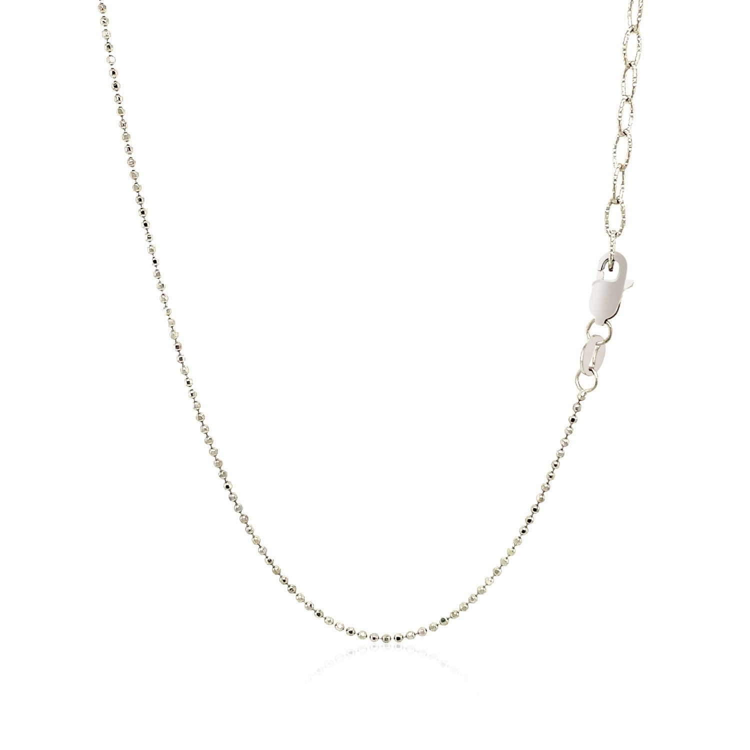 14k White Gold Necklace with Round Diamond Charms by Avera Group