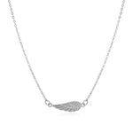 14K White Gold Angel Wing Necklace - necklaces
