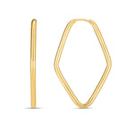14k Yellow Gold Endless Marquise Hoops - accessories
