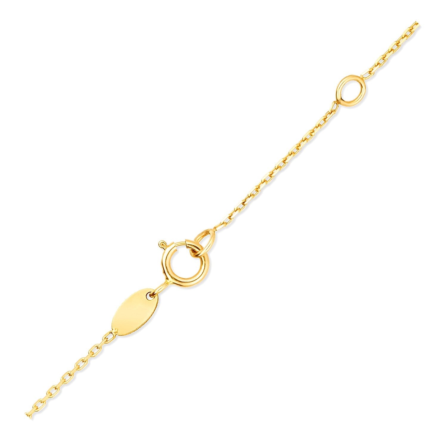 14k Yellow Gold Chain Necklace with Cross Stations - DestGlow
