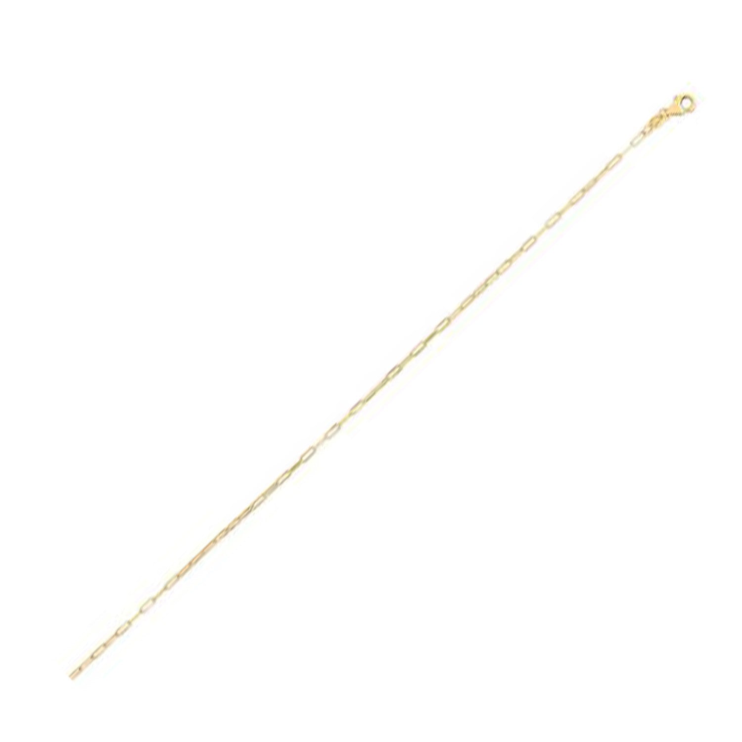 14K Yellow Gold Fine Paperclip Chain (1.20 mm) DestGlow