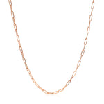 14k Rose Gold Adjustable Paperclip Chain (1.50 mm) - necklaces