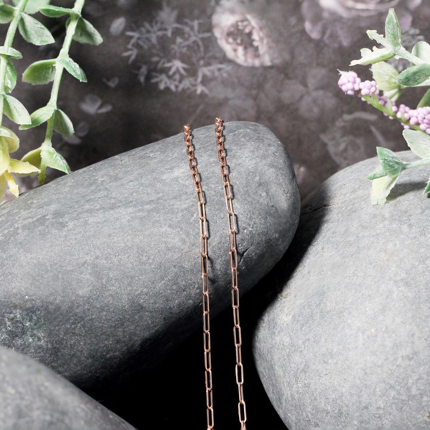 14k Rose Gold Adjustable Paperclip Chain (1.50 mm) - DestGlow