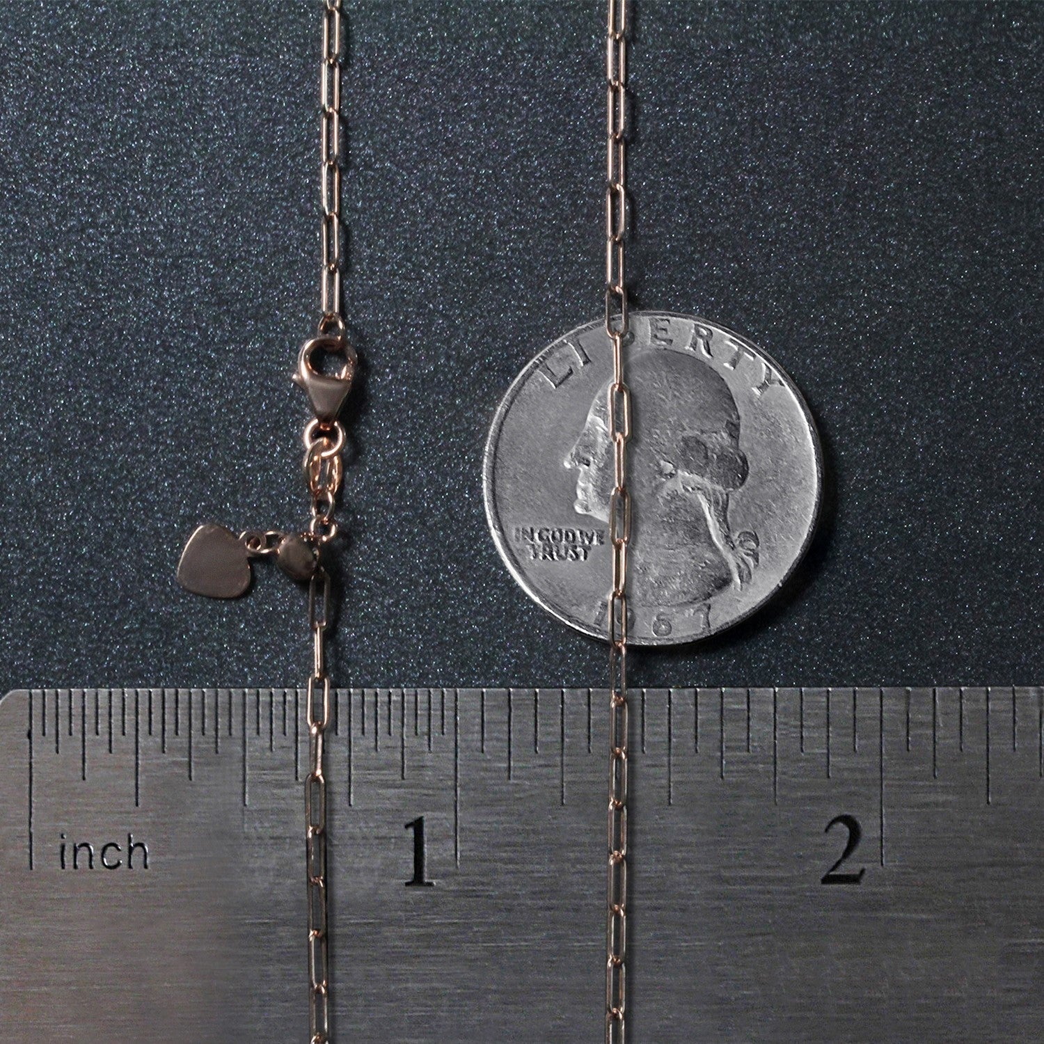 14k Rose Gold Adjustable Paperclip Chain (1.50 mm) - DestGlow