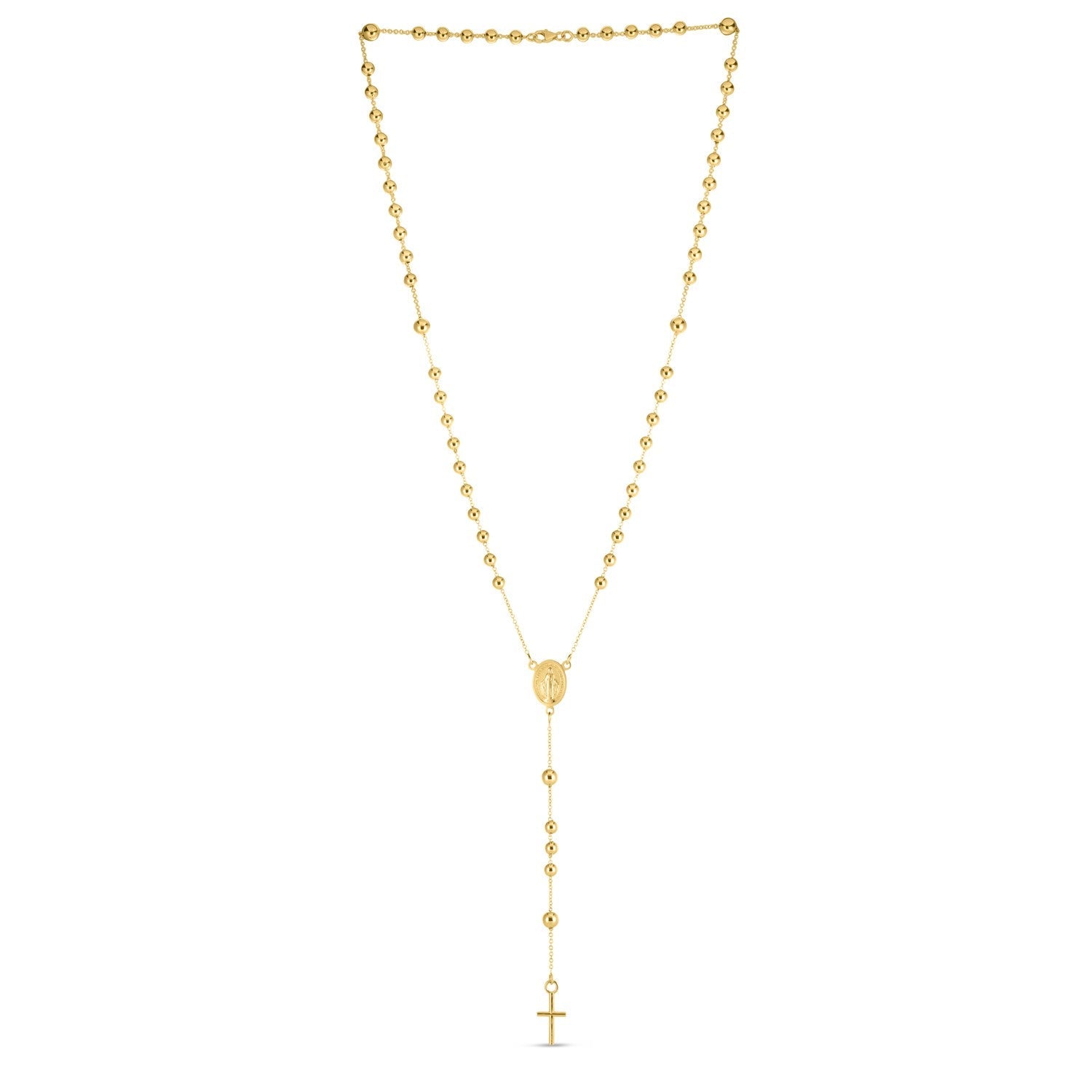 14K Yellow Gold Rosary Necklace by Avera Group