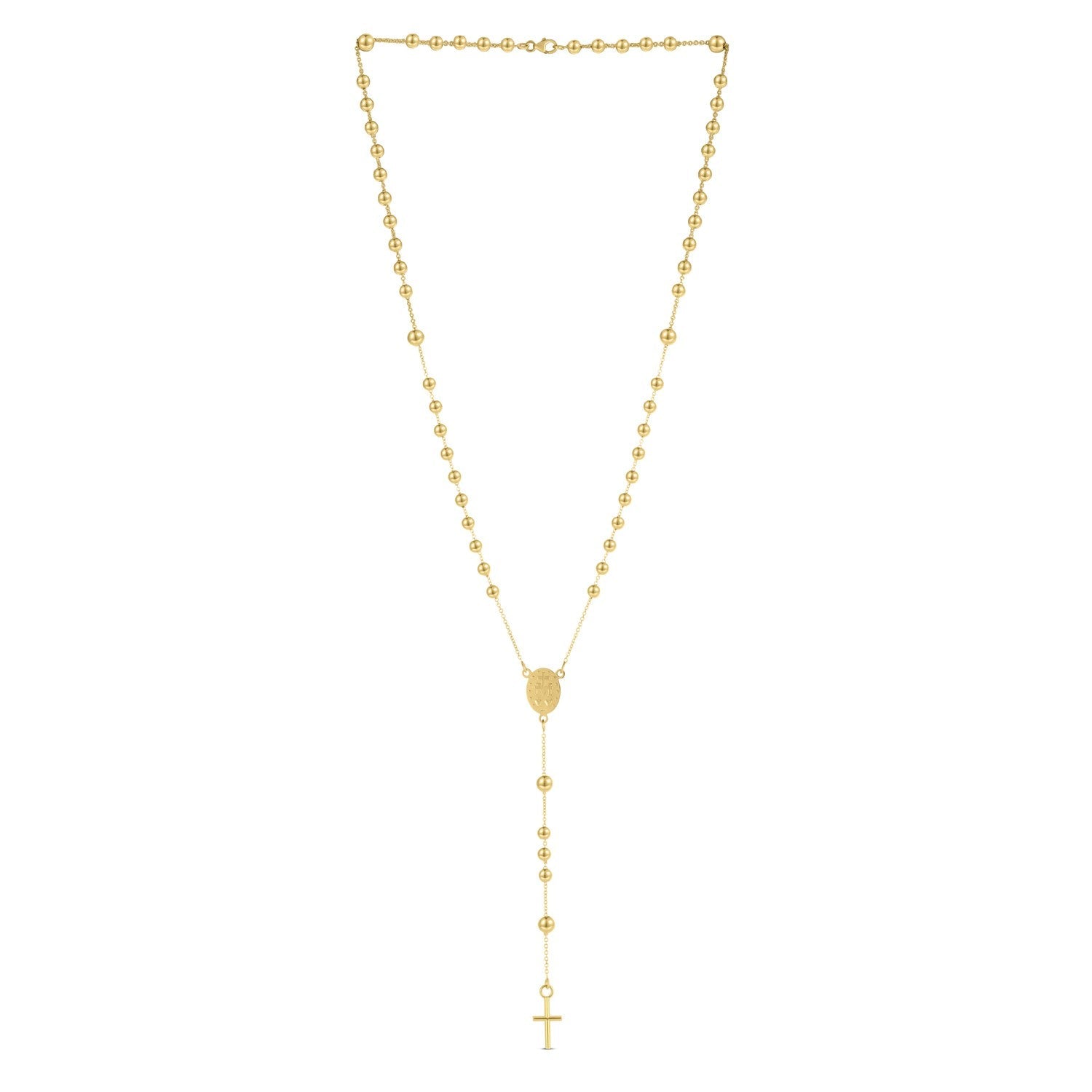 14K Yellow Gold Rosary Necklace by Avera Group