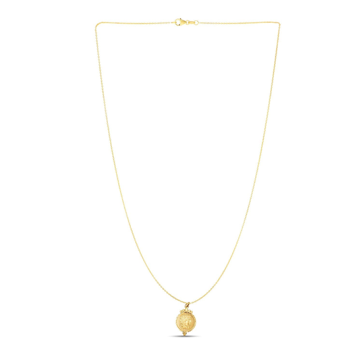 14k Yellow Gold with Round Roman Coin Pendant by Avera Group