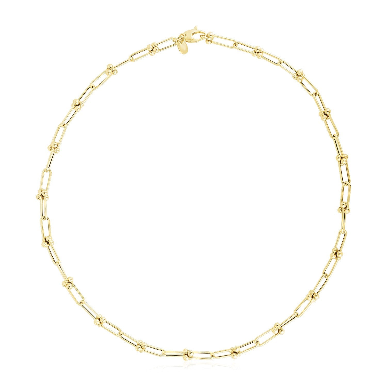 14k Yellow Gold High Polish Jax Link Chain (5.9mm) by Bids.com