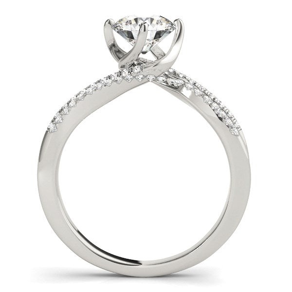 14k White Gold Spiral Design Pronged Diamond Engagement Ring (1 1/8 cttw) by Bids.com
