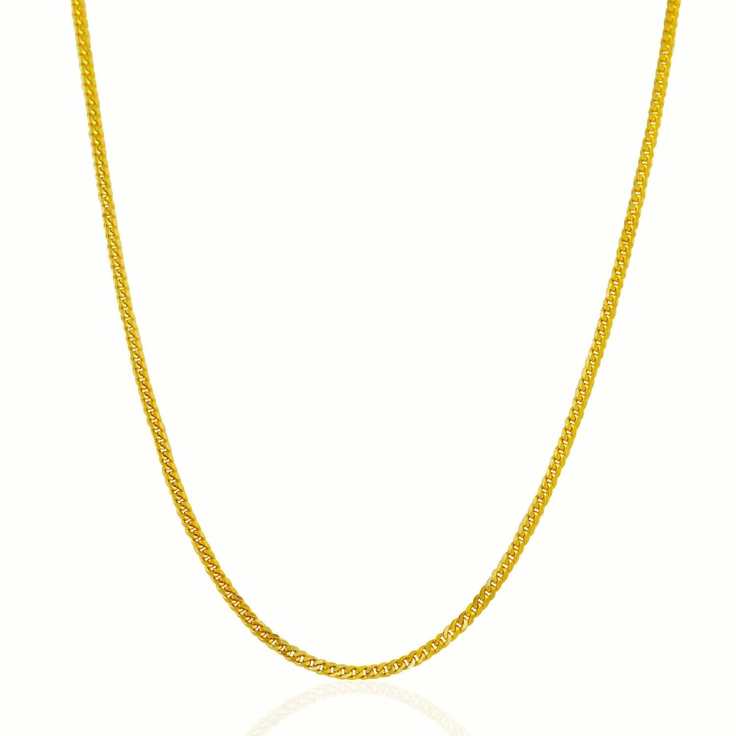 18k Yellow Gold Gourmette Chain (2.20 mm) DestGlow