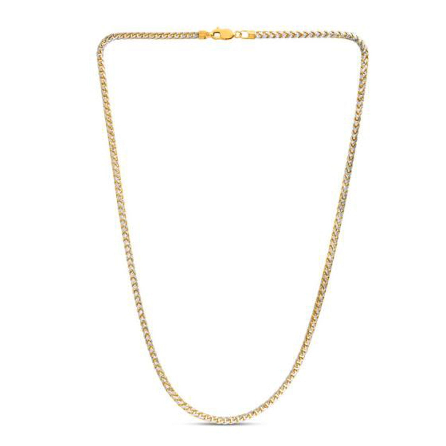 14k Yellow Gold Round Pave Franco Chain (3.15 mm) DestGlow