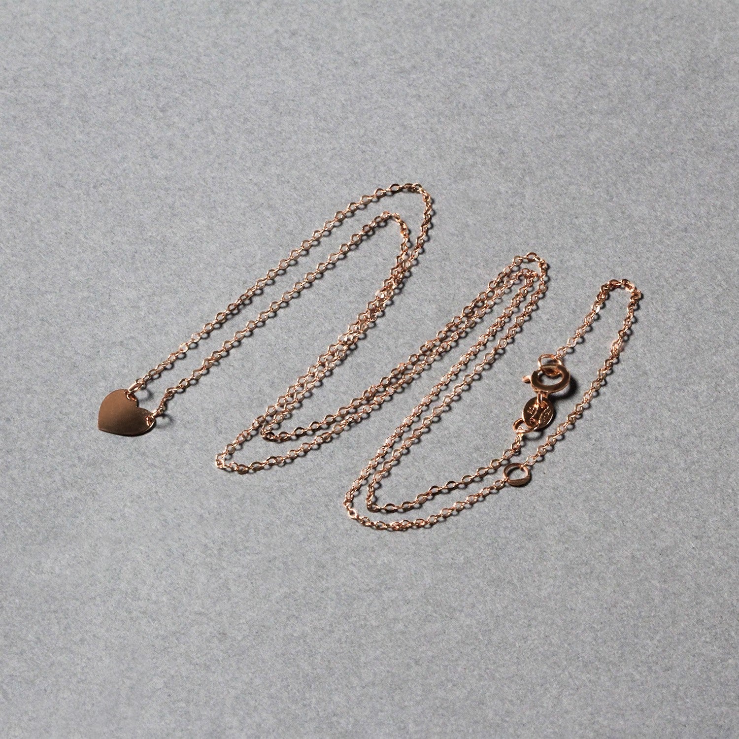 14k Rose Gold Polished Mini Heart Necklace by Bids.com