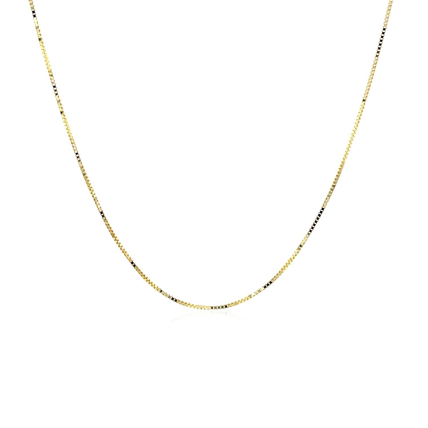 10k Yellow Gold Classic Box Chain (0.45 mm) DestGlow
