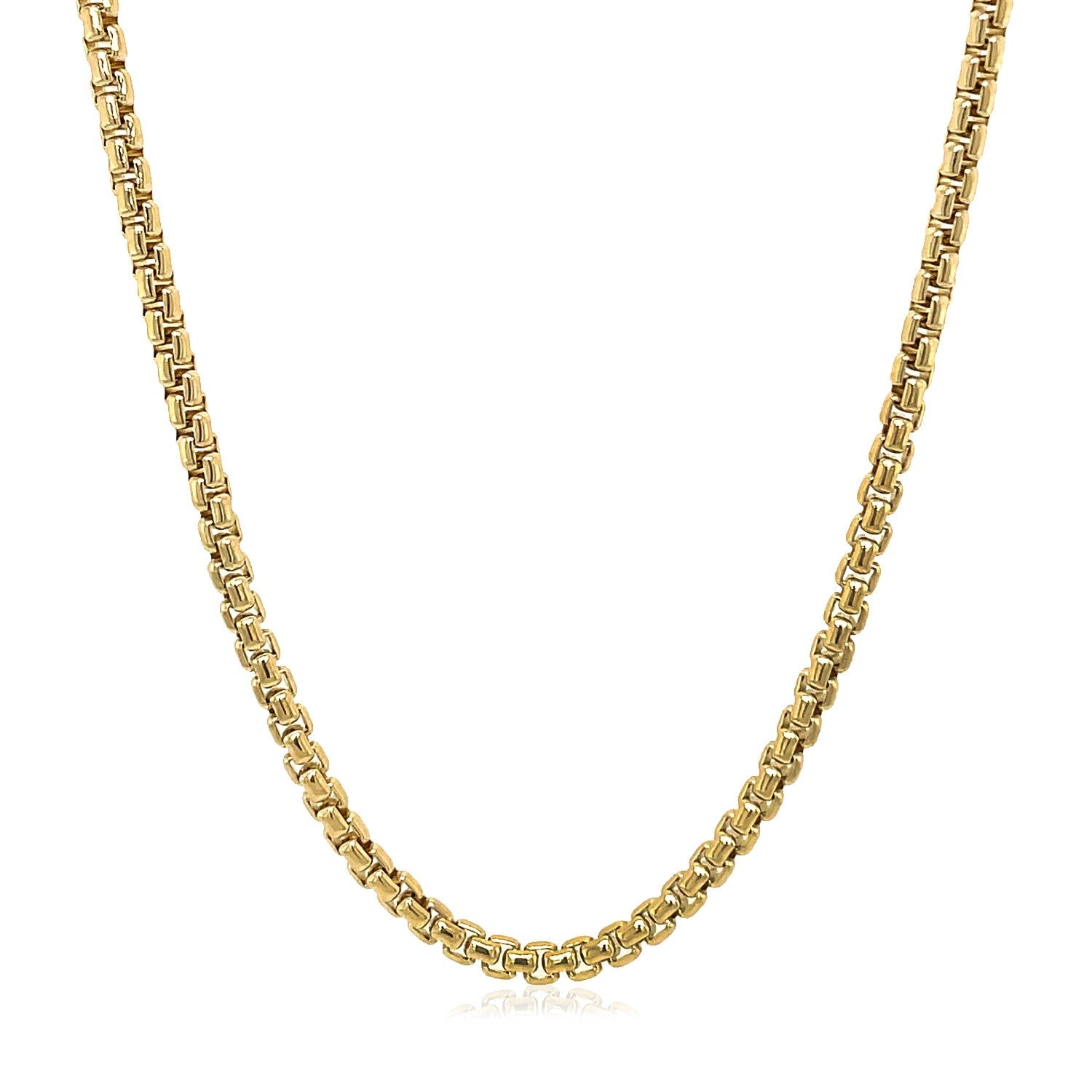 14k Yellow Gold Solid Round Box Chain 2.5 mm by Bids.com
