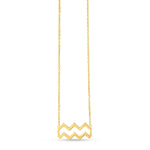 14K Yellow Gold Aquarius Necklace