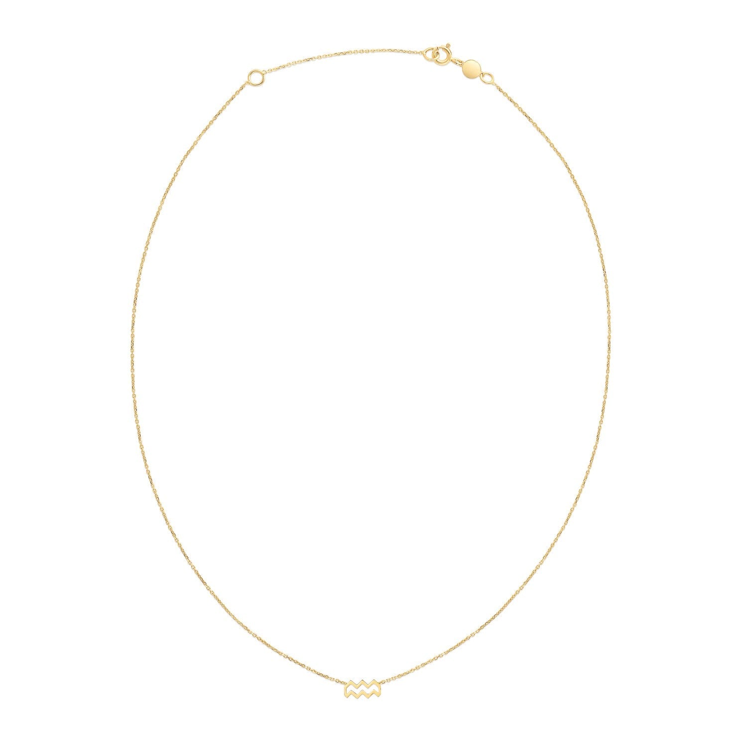 14K Yellow Gold Aquarius Necklace by Avera Group