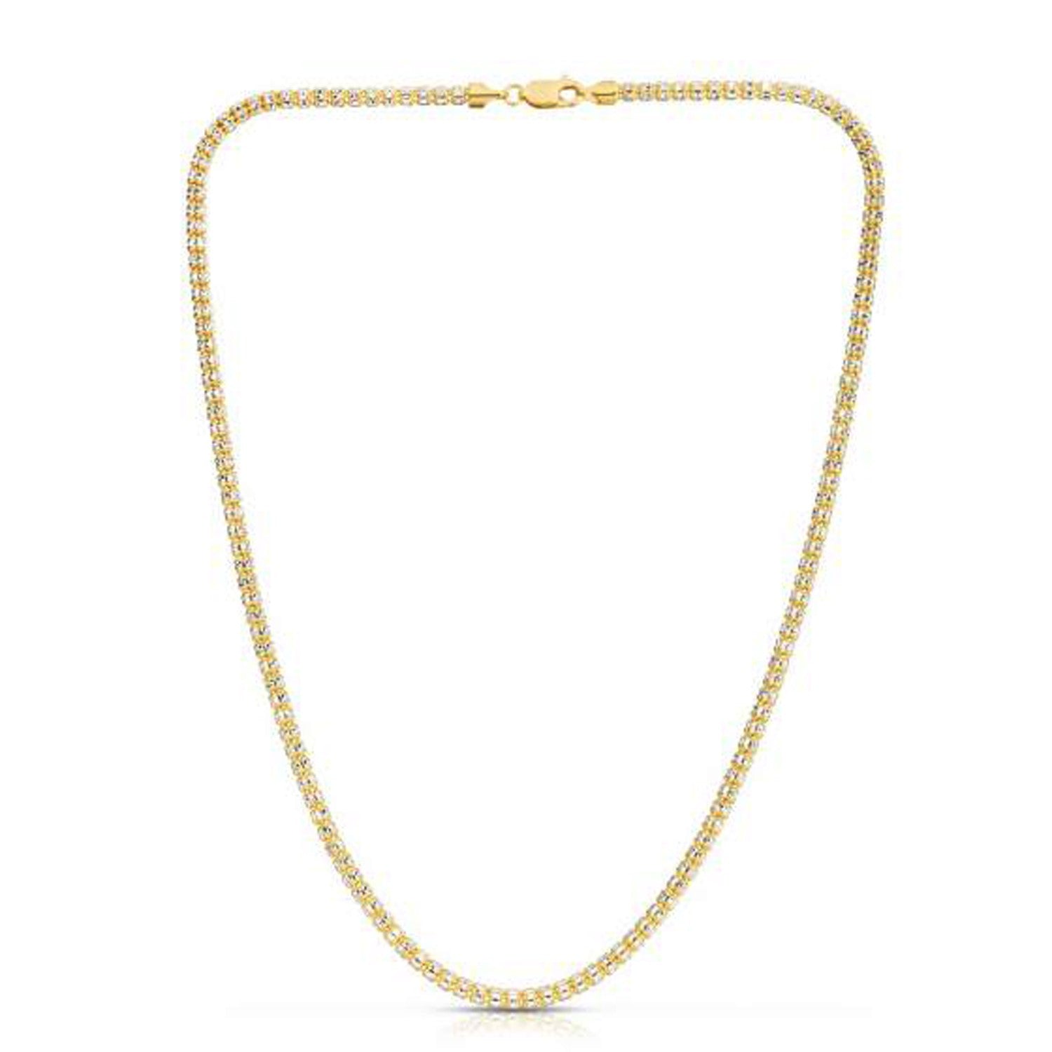 Ice Barrel Chain in 14k Yellow Gold (3.14 mm) DestGlow