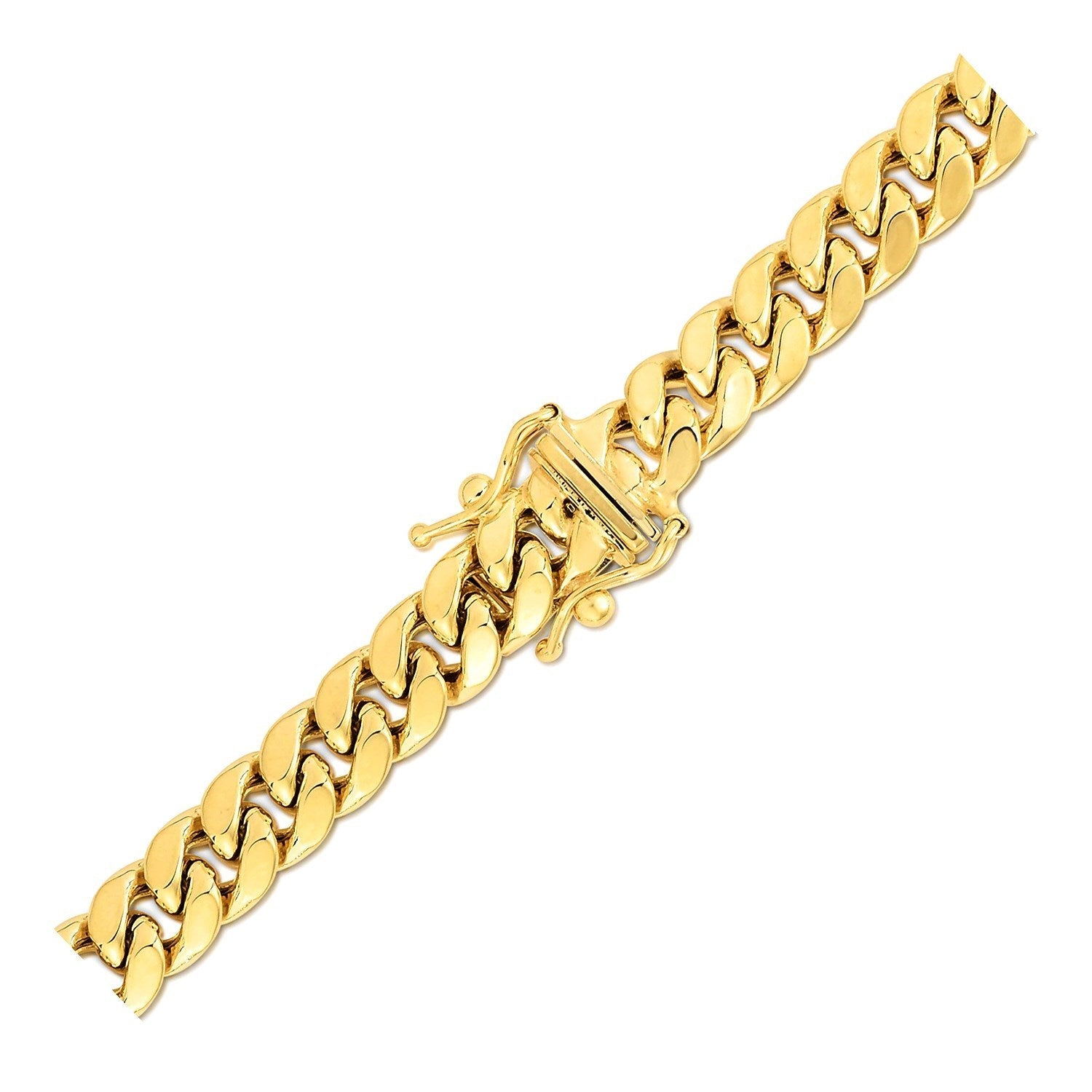 6.65mm 10k Yellow Gold Semi Solid Miami Cuban Chain by Bids.com