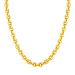14k Yellow Gold Polished Oval Link Necklace