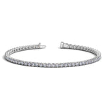 Lab Grown Round Diamond Tennis Bracelet in 14k White Gold (3 cctw F/G VS2/SI1)