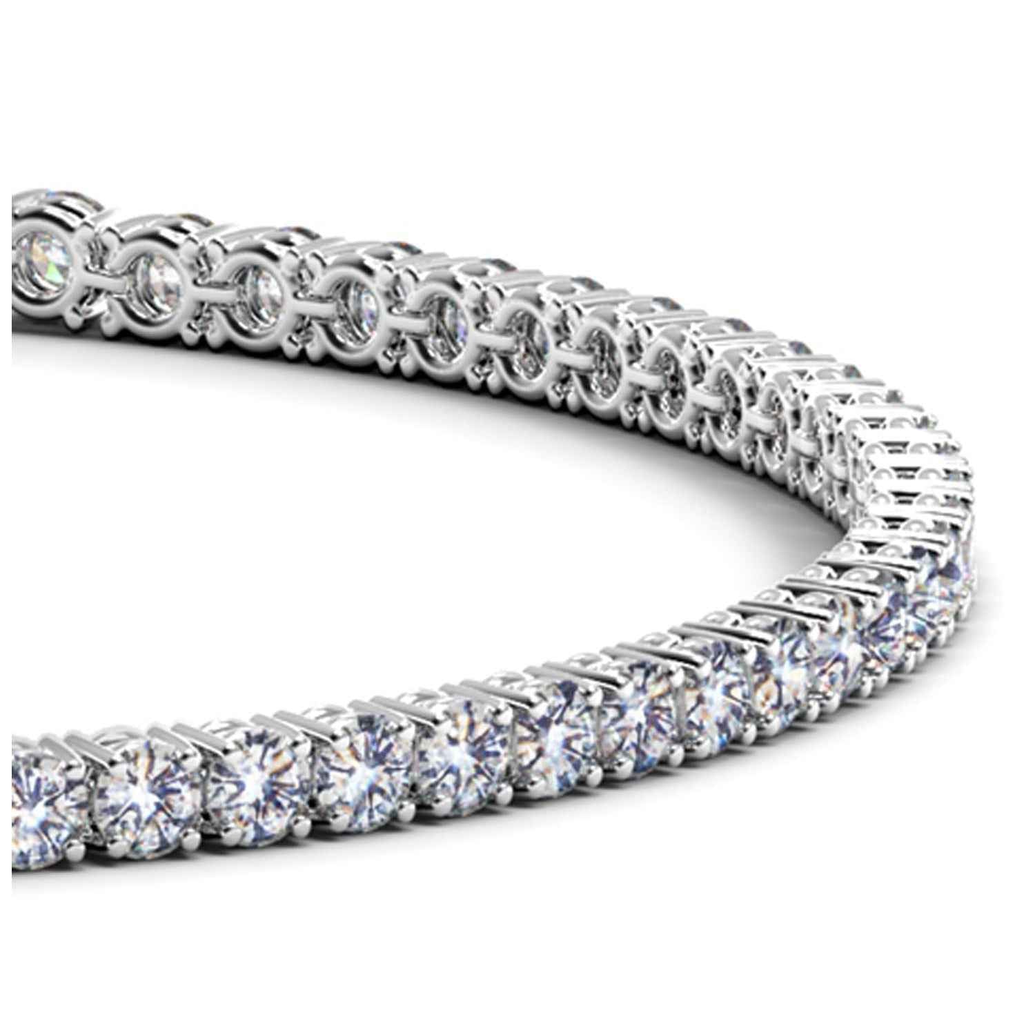 Lab Grown Round Diamond Tennis Bracelet in 14k White Gold (3 cctw F/G VS2/SI1)