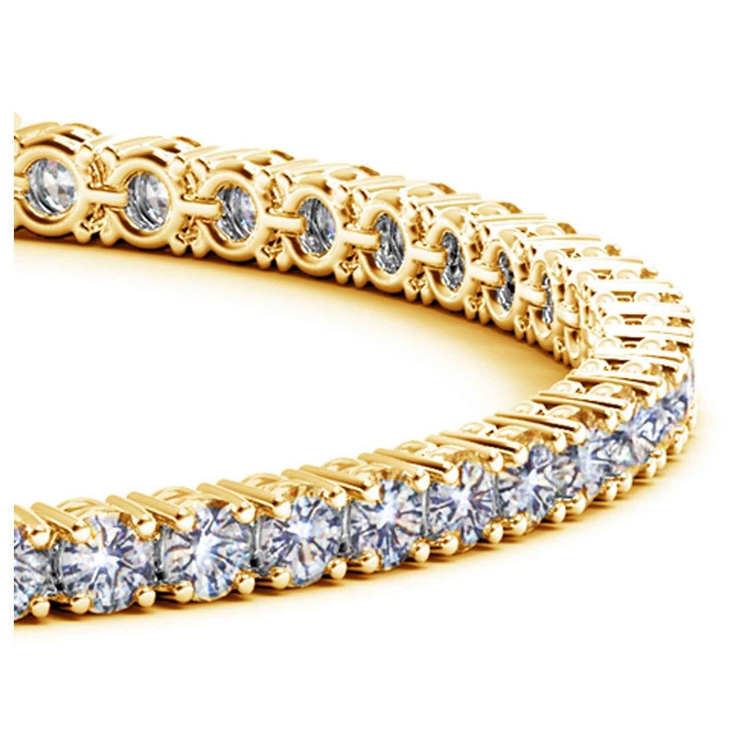 Lab Grown Round Diamond Tennis Bracelet in 14k Yellow Gold (6 cctw F/G VS2/SI1)