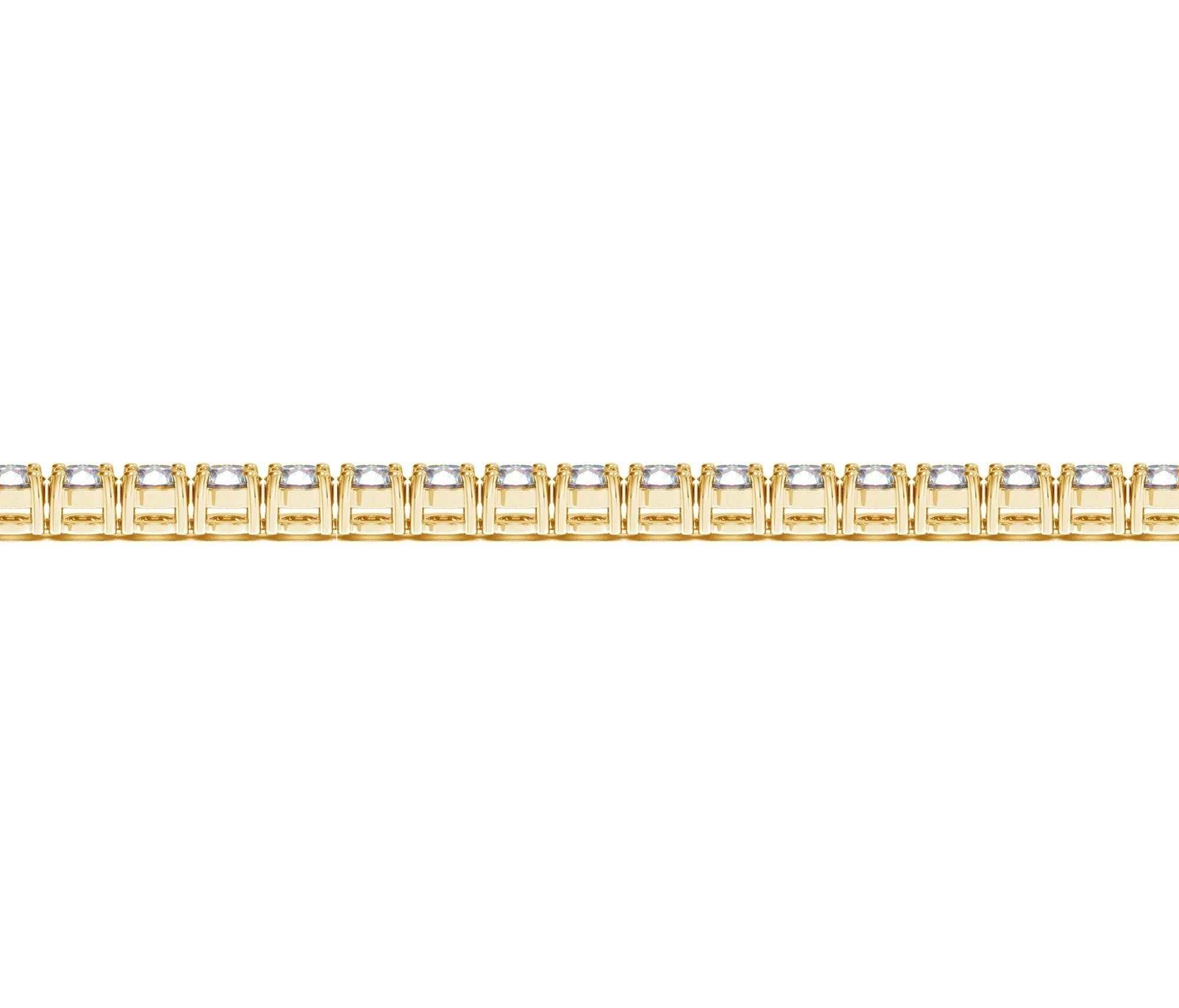 Lab Grown Round Diamond Tennis Bracelet in 14k Yellow Gold (6 cctw F/G VS2/SI1)
