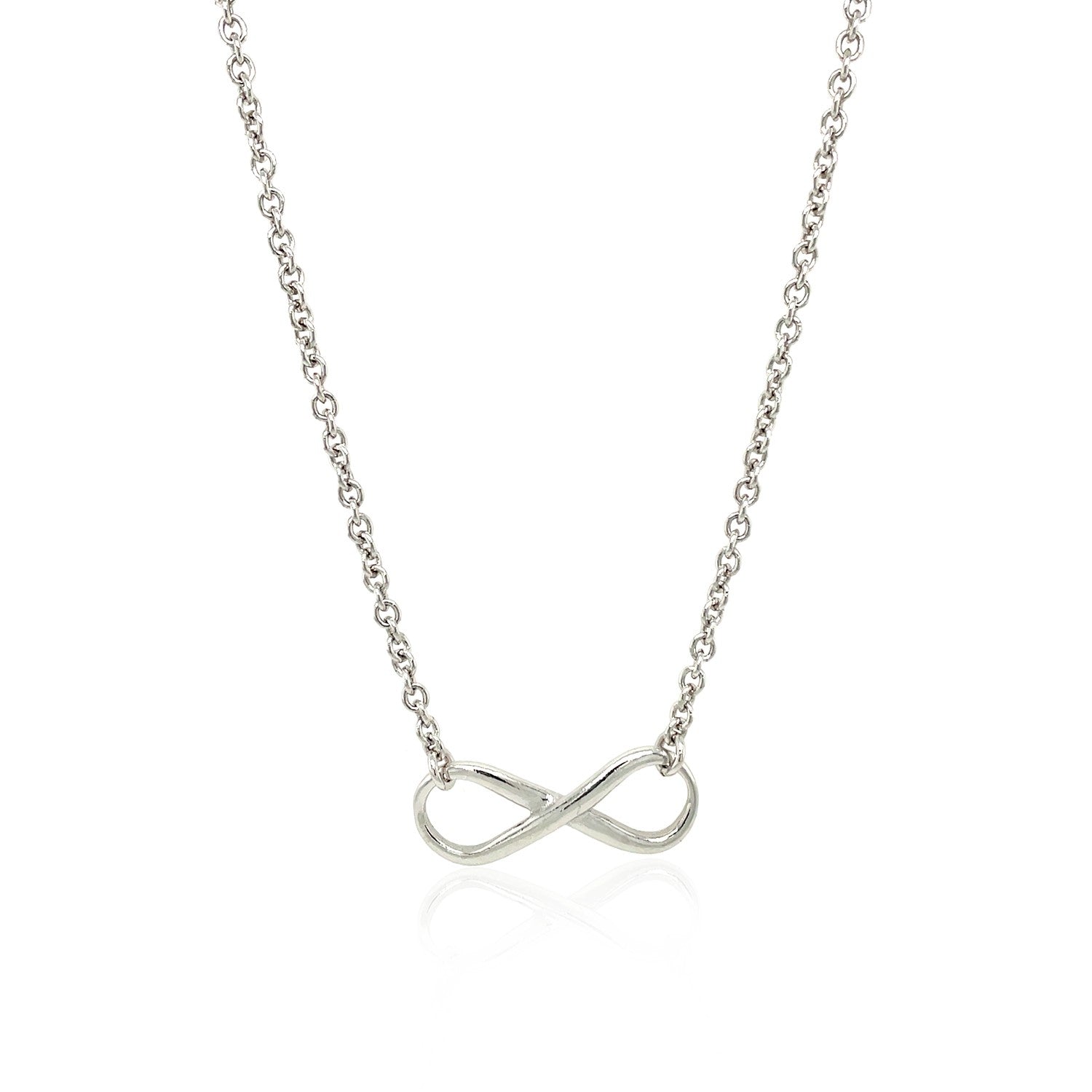 Sterling Silver Infinity Symbol Necklace by Bids.com