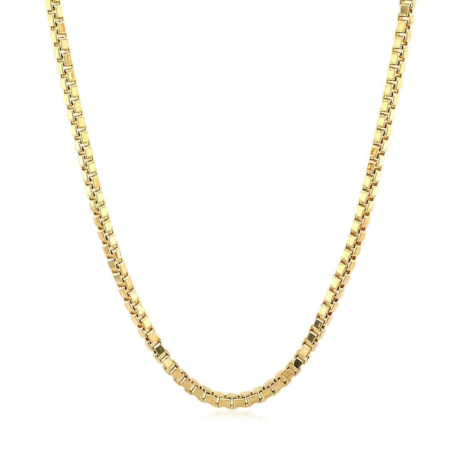 2.0mm 14k Yellow Gold Semi Solid Box Chain by Bids.com