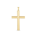 14k Yellow Gold High Polish Classic Cross Pendant - necklaces