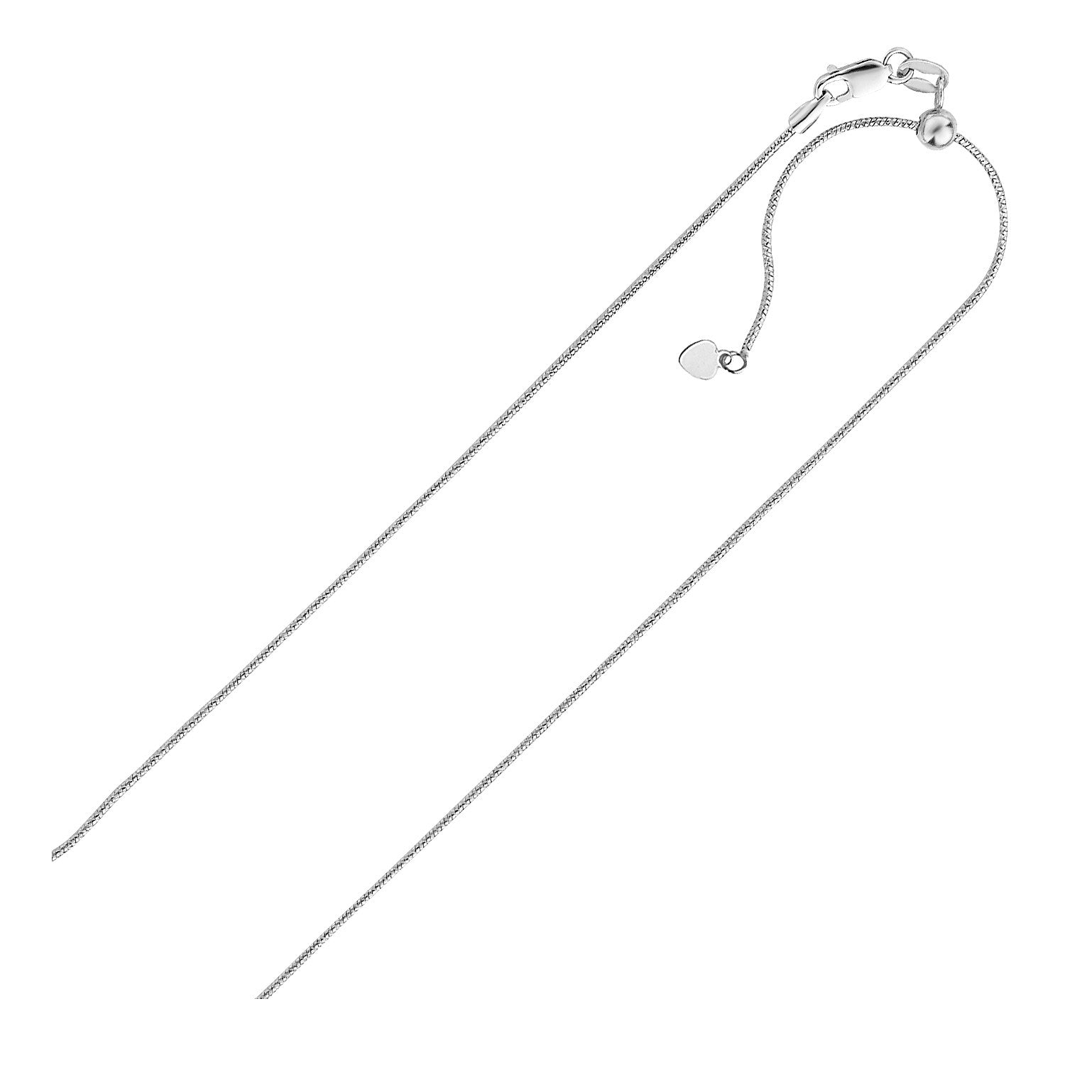 Sterling Silver 0.8mm Adjustable Snake Chain DestGlow