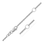 Double Extendable Cable Chain in 14k White Gold (1.80 mm) - DestGlow