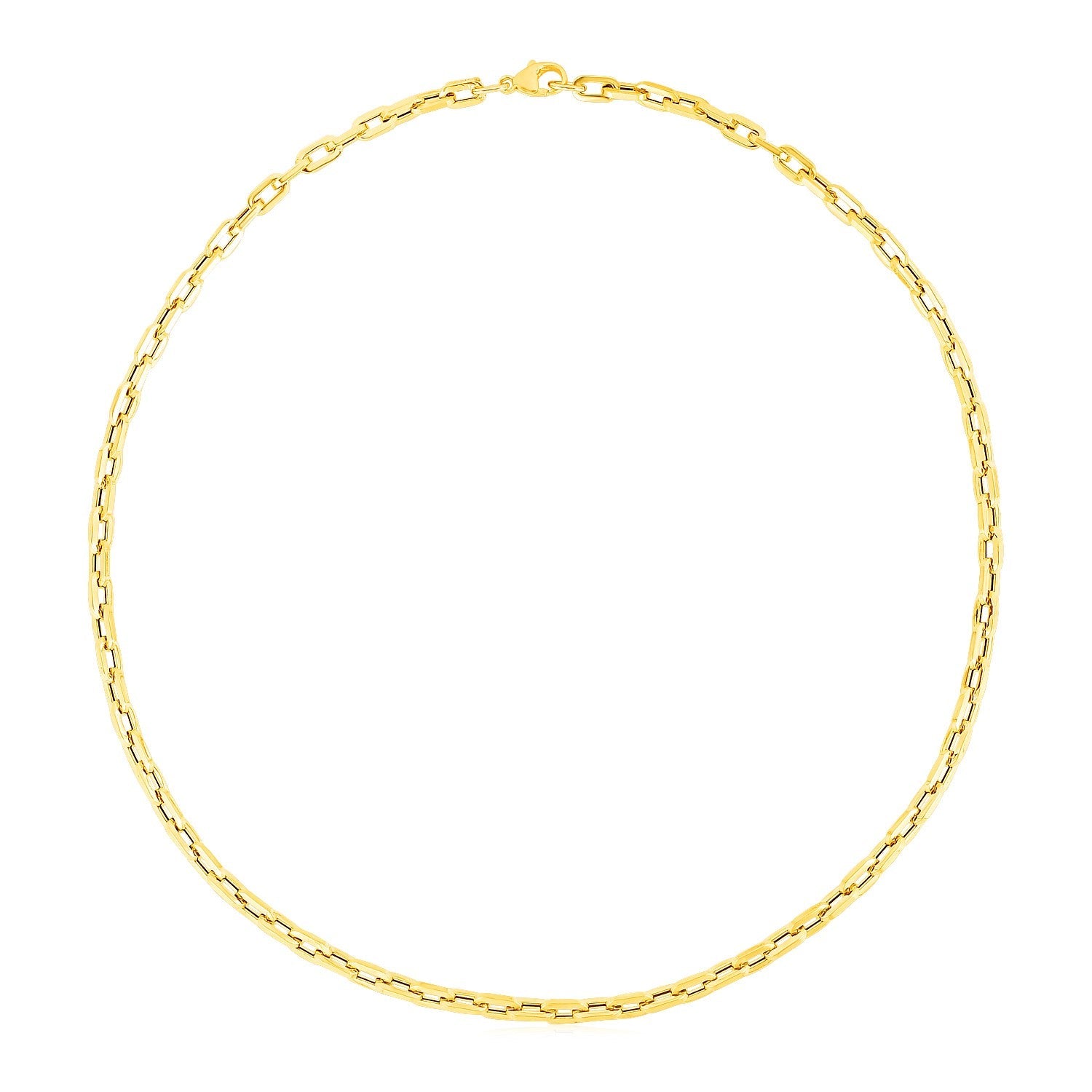 14k Yellow Gold Paperclip Chain Necklace by Bids.com