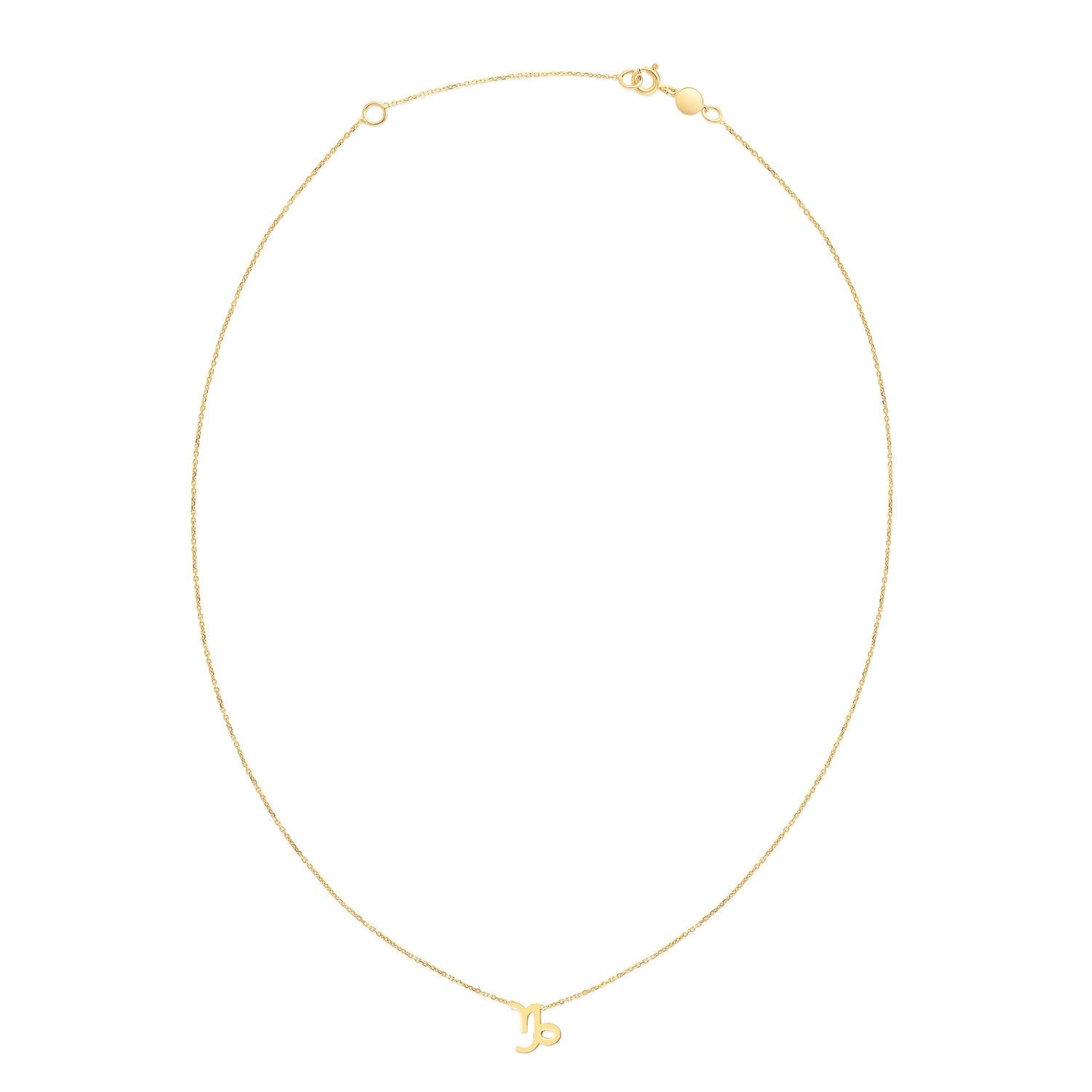 14K Yellow Gold Capricorn Necklace DestGlow