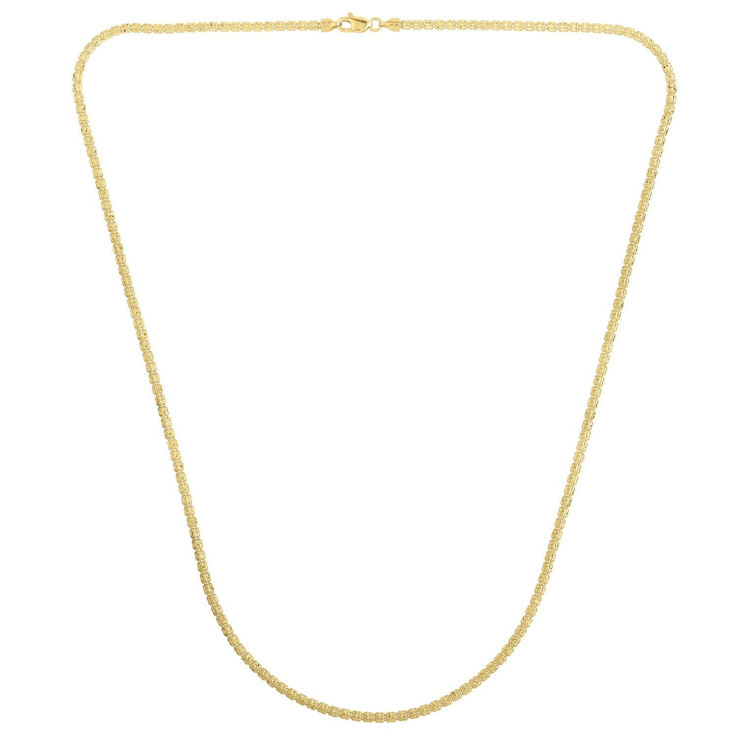 Ice Barrel Chain in 14k Yellow Gold (2.70 mm) by Bids.com