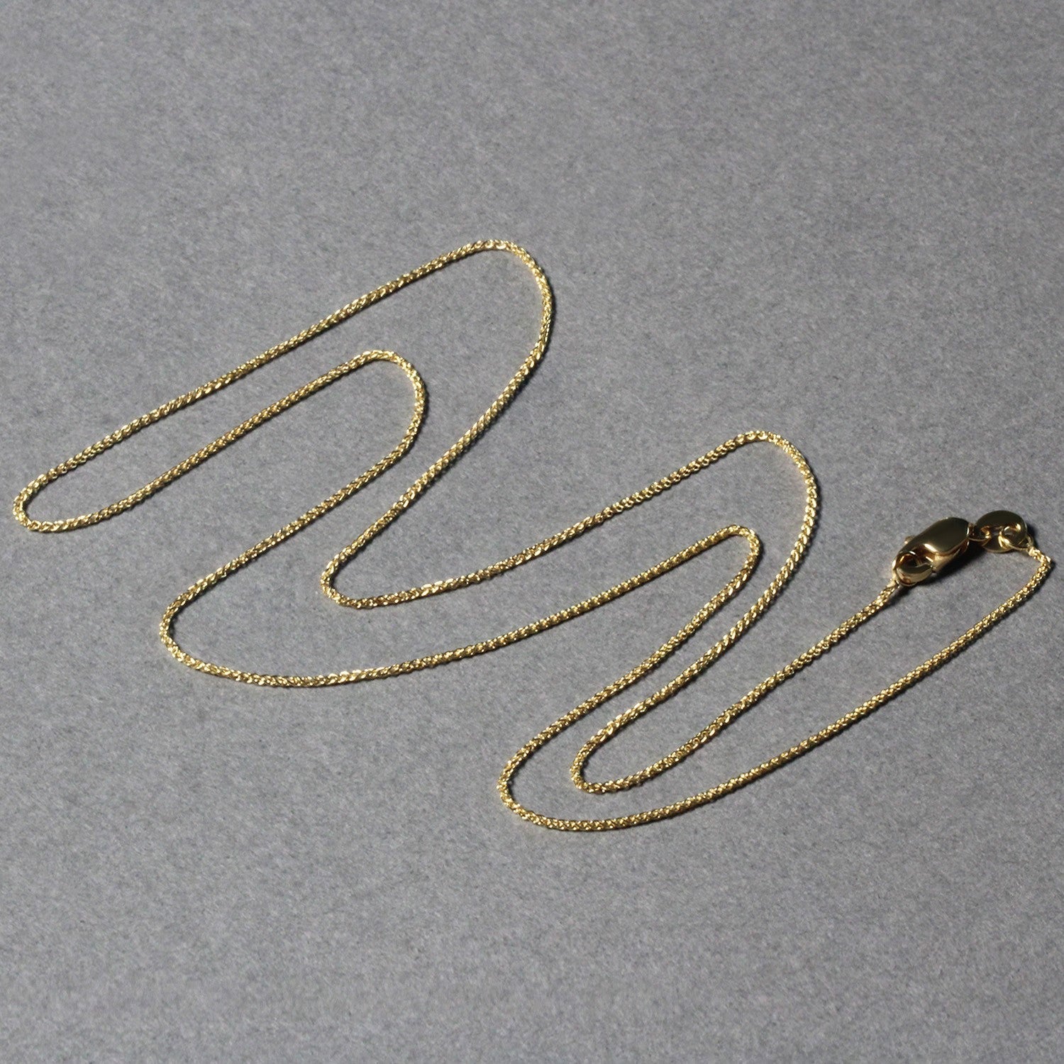 14k Yellow Gold Round Wheat Chain (0.60 mm) DestGlow