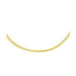 2.5mm 14k Two Tone Gold Reversible Omega Necklace