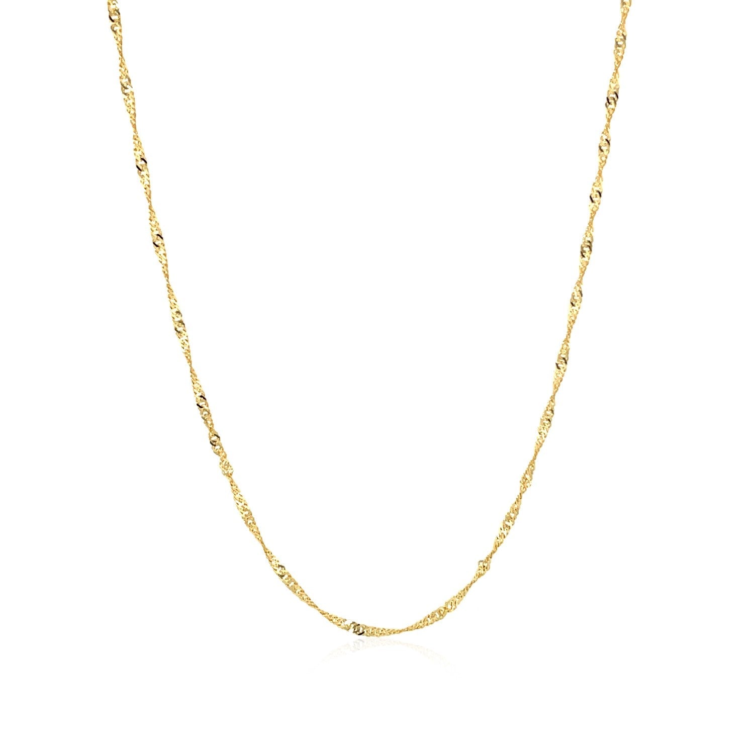 14k Yellow Gold Singapore Chain (1.30 mm) - DestGlow