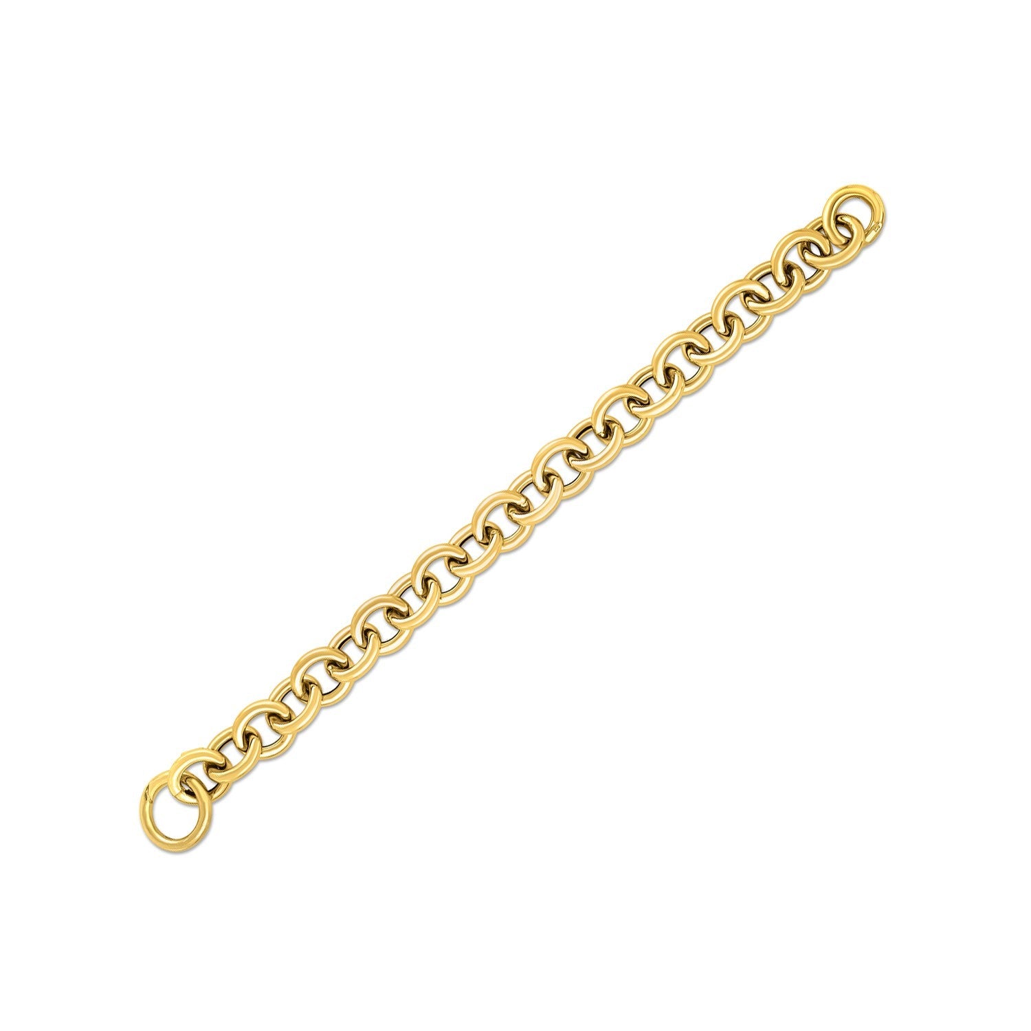 14k Yellow Gold Round Link Bracelet (11.60 mm) by Bids.com