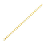 14k Yellow Gold 7 1/4 inch Bombay Paperclip Chain Bracelet (5.60 mm)
