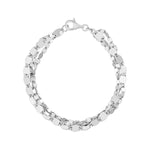 Sterling Silver Three Strand Marina Link Bracelet (4.50 mm) - DestGlow