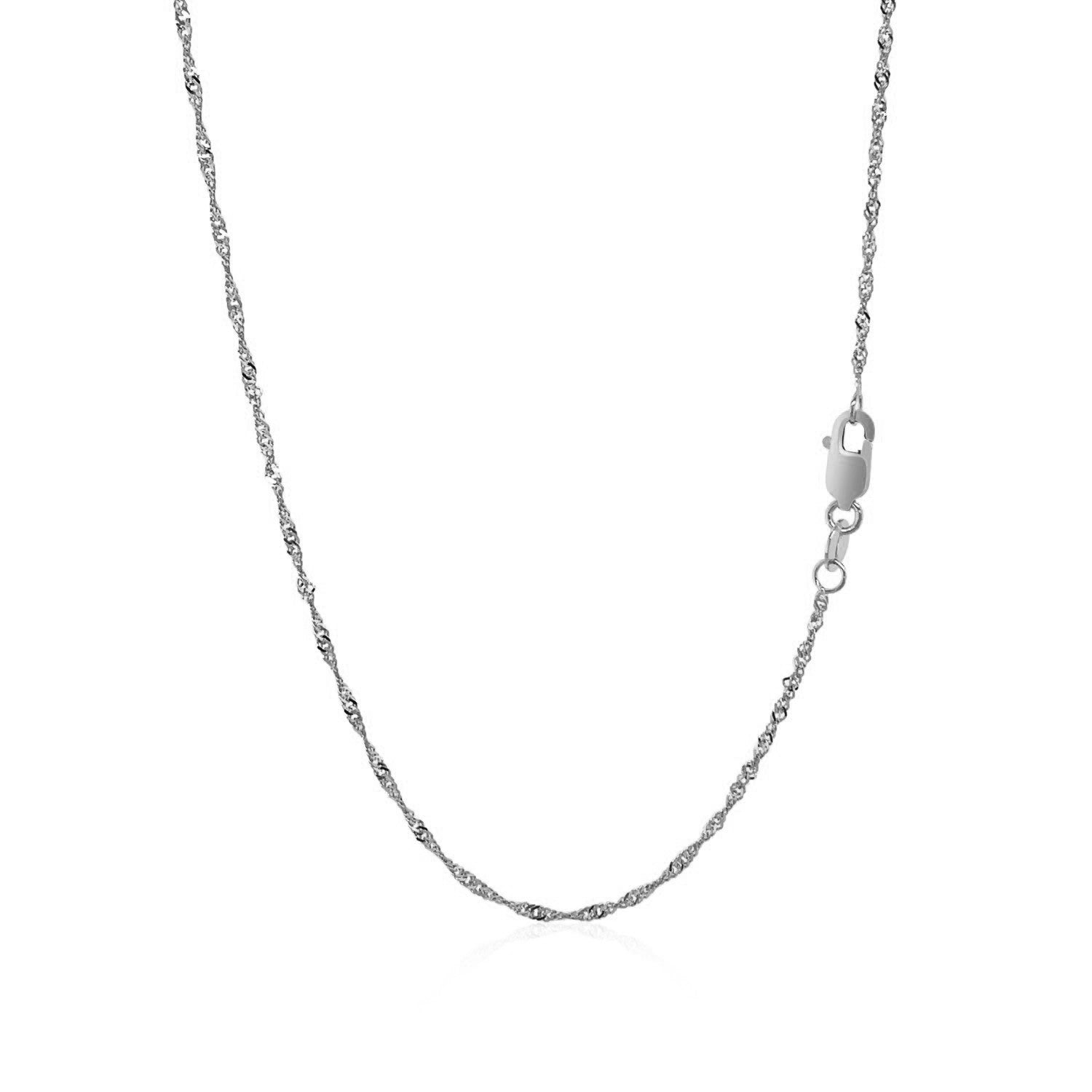 10k White Gold Singapore Chain(1.50 mm) DestGlow