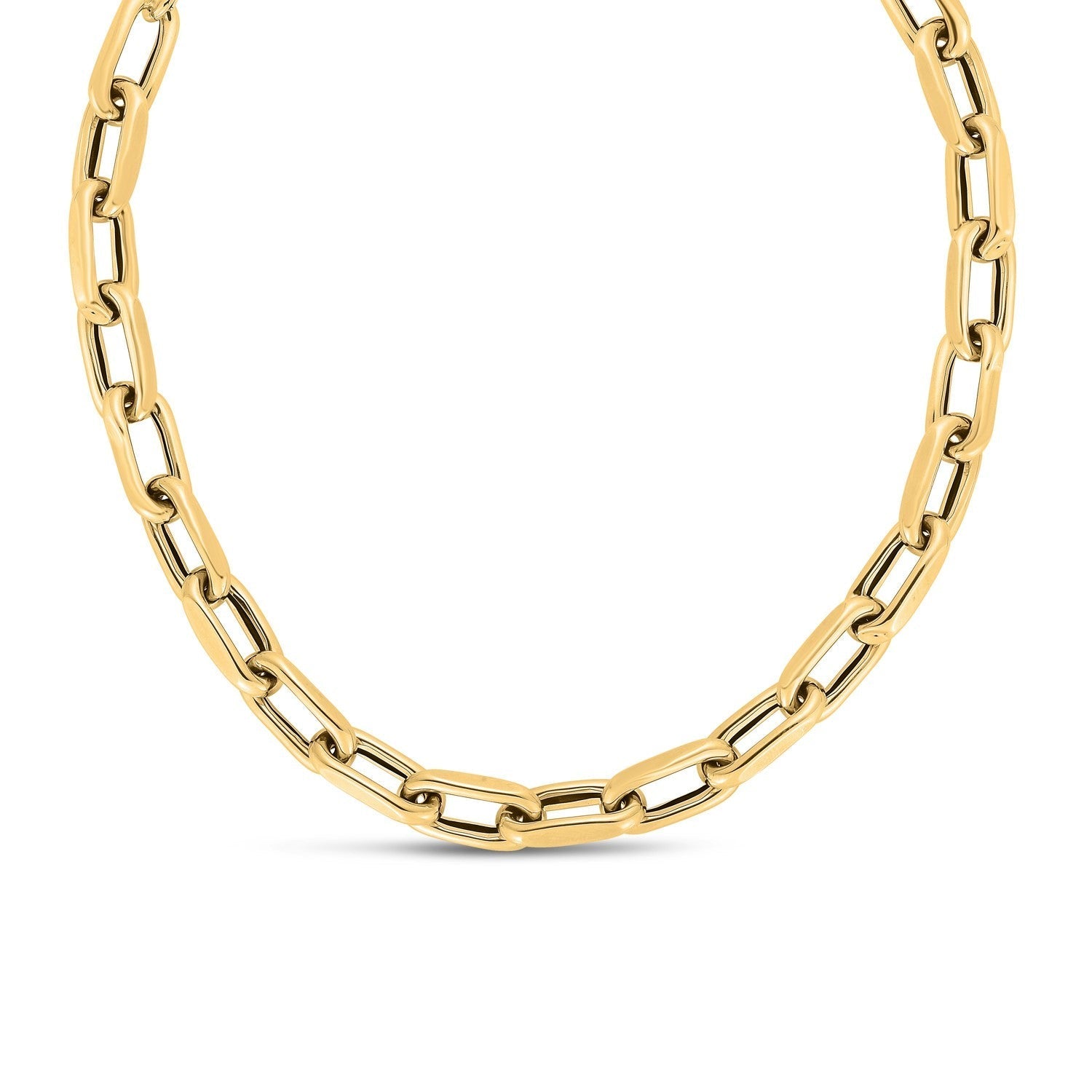 14k Yellow Gold French Cable Link Necklace (9mm) DestGlow