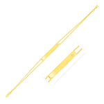 14K Yellow Gold Engravable Bar Bracelet with Diamond (1.10 mm)