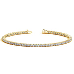 Lab Grown Round Diamond Tennis Bracelet in 14k Yellow Gold (2 cctw F/G VS2/SI1)