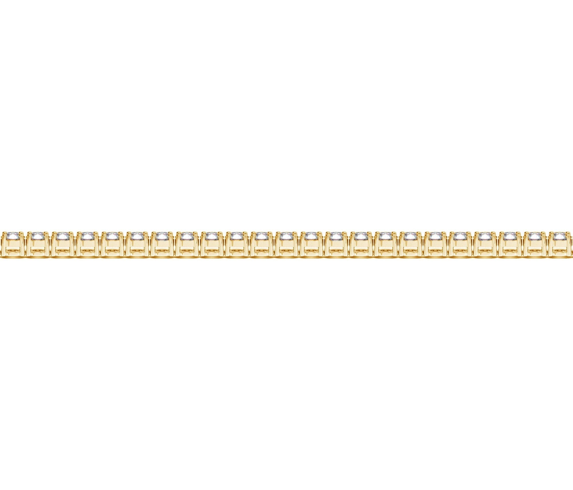 Lab Grown Round Diamond Tennis Bracelet in 14k Yellow Gold (2 cctw F/G VS2/SI1) by Avera Group