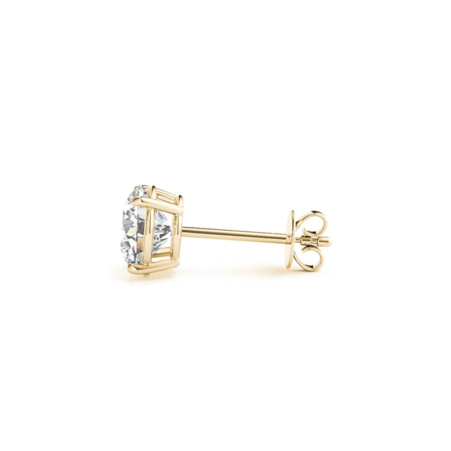 4 cttw Certified IGI Lab Grown Round Diamond Earrings 14k Yellow Gold (G/VS2) by Avera Group