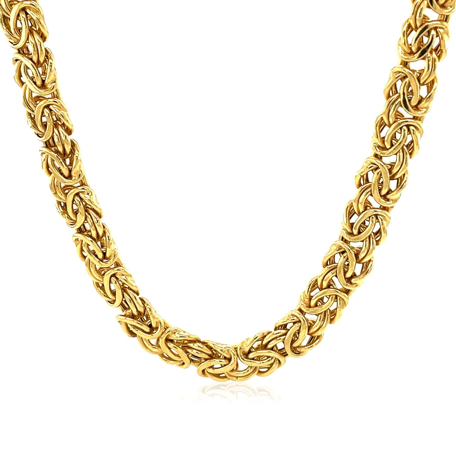 14k Yellow Gold Byzantine Motif Chain Necklace by Bids.com